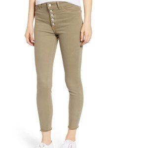 NWT DL1961 Button Fly Raw Hem Cropped Jeans 30